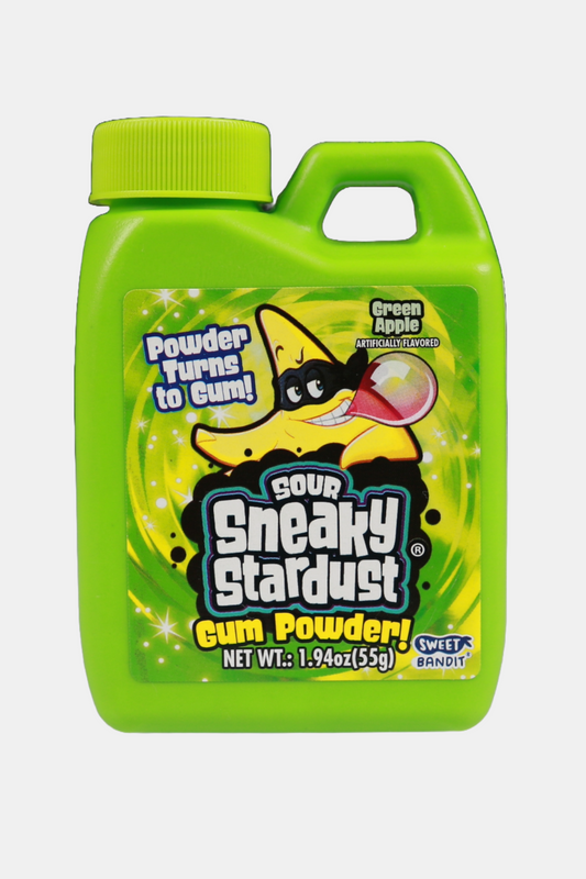 Sour Sneaky Stardust Powdered Chewing Gum- Green Apple